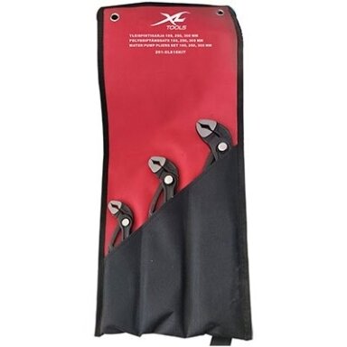 XL TOOLS Reguliuojamų replių Kobra komplektas 180mm, 250mm, 300mm 3vnt komplektas su dėklu XL TOOLS Reguliuojamų replių Kobra komplektas 180mm, 250mm, 300mm 3vnt komplektas su dėklu
