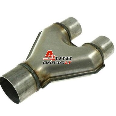 Y-PIPE 1x IN 63mm 2x OUT 63mm nerūdijančio plieno Y-PIPE 1x IN 63mm 2x OUT 63mm nerūdijančio plieno