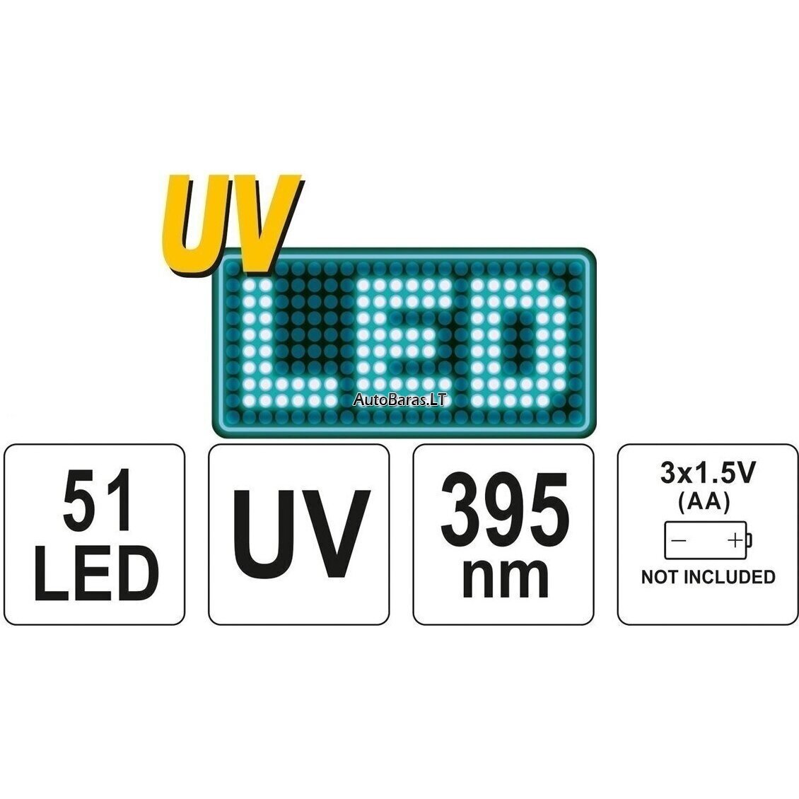 YATO PROŽEKTORIUS LED51+UV IR AKINIAI KONDICIONAVIMO SISTEMOS NUOTĖKIO APTIKIMUI 1