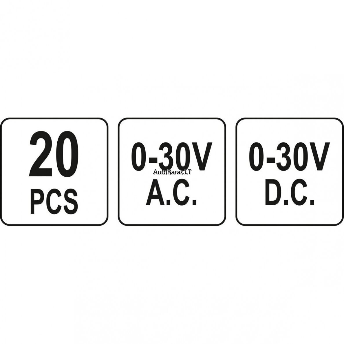 YATO MULTIMETRŲ MATAVIMO ELEMENTŲ RINKINYS (20VNT) 3