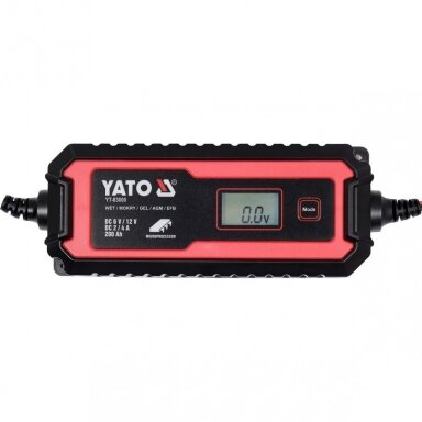 YATO ĮKROVIKLIS AKUMULIATORIUI ELEKTRONINIS 6/12V 2/4A 200AH YATO ĮKROVIKLIS AKUMULIATORIUI ELEKTRONINIS 6/12V 2/4A 200AH