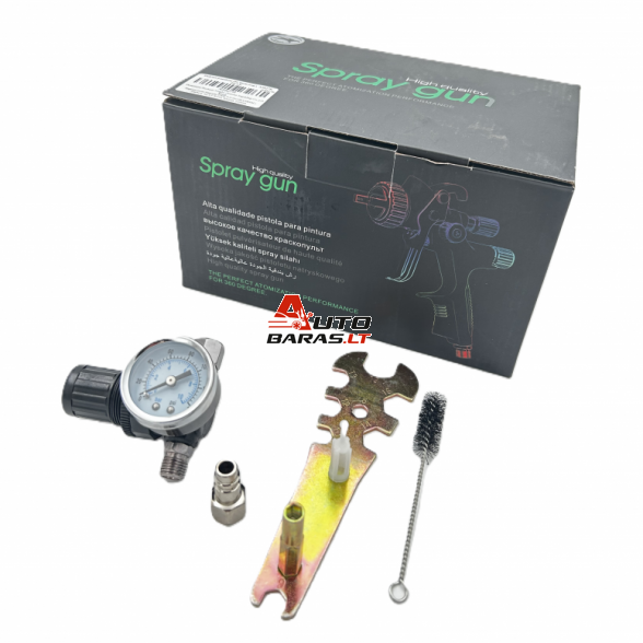 Žemo slėgio pulverizatorius Ø1.4mm su slėgio reguliatoriumi (HVLP) 2