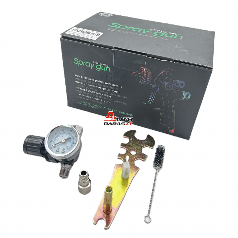 Žemo slėgio pulverizatorius Ø1.4mm su slėgio reguliatoriumi (HVLP) 2