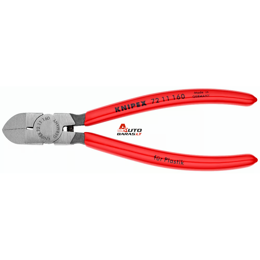 Žnyplės plastikui 45° 160mm KNIPEX