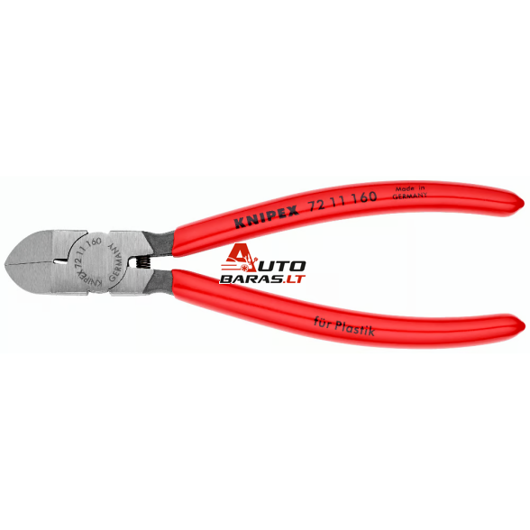 Žnyplės plastikui 45° 160mm KNIPEX