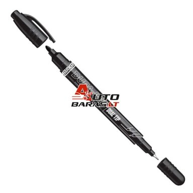 Žymeklis permanentinis DURA-INK dvipusis. 0.7-1.0 mm juodas
